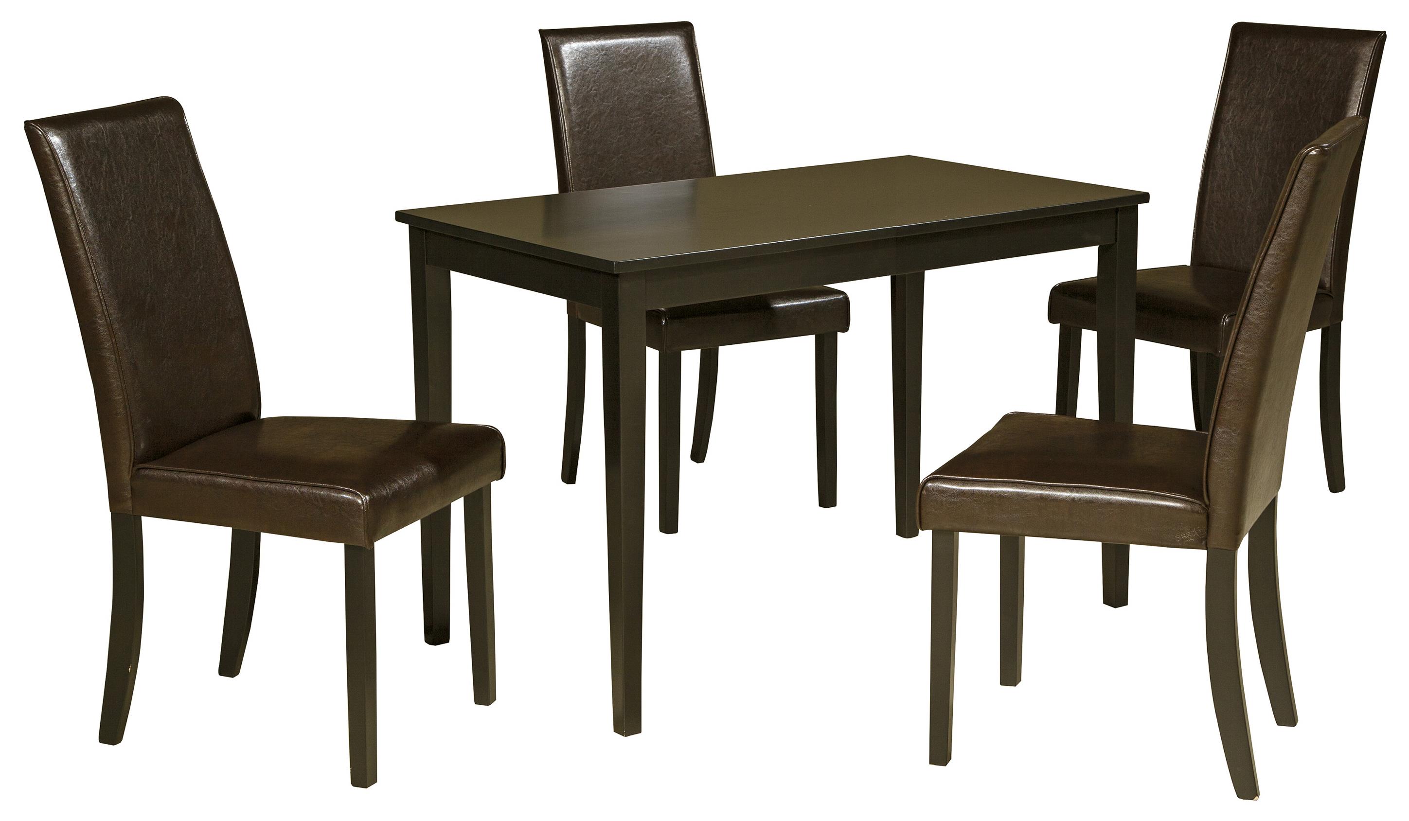 Signature Design by Ashley Kimonte 5Piece Rectangular Table Set with Brown Chairs Find Your